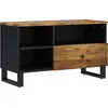 Image de vidaXL Armoire TV 80x33x46 cm Bois massif de manguier & bois composite