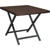 Image de vidaXL Table pliante brune 45x35x32 cm Poly rotin