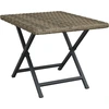 Image de vidaXL Table pliante Gris 45x35x32 cm Poly rotin