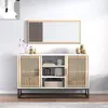 Image de vidaXL Sideboard Blanc 105x30x65 cm Bois composite