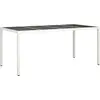 Image de vidaXL Table de jardin blanche 190 x 90 x 75 cm en polyrotin