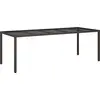 Image de vidaXL Table de jardin marron 250 x 100 x 75 cm en polyrotin
