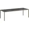 Image de vidaXL Table de jardin Gris 250 x 100 x 75 cm Poly-Rattan