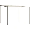 Image de vidaXL Pavillon blanc 3x3 m 180 g/m² tissu et acier