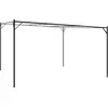 Image de vidaXL Pavillon blanc 4x4 m 180 g/m² tissu et acier