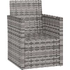 Image de vidaXL Fauteuil de jardin avec coussins Gris Poly Rattan