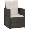 Image de vidaXL Fauteuil de jardin avec coussin noir Poly rotin