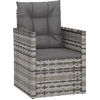 Image de vidaXL Fauteuil de jardin avec coussins Gris Poly Rattan