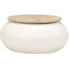 Image de vidaXL Table basse blanche 51x51x27 cm en bois massif de manguier