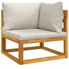 Image de vidaXL Canapé d'angle modulaire avec coussins gris clair en bois massif d'acacia