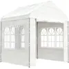 Image de vidaXL Pavillon avec toit blanc 2,28x2,23x2,69 m Polyéthylène