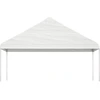 Image de vidaXL Pavillon avec toit blanc 5,88x2,23x3,75 m Polyéthylène