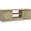 Image de vidaXL Armoire TV avec porte Chêne Sonoma 102x30x36 cm
