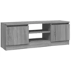 Image de vidaXL Armoire TV avec porte Gris Sonoma 102x30x36 cm