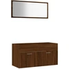 Image de vidaXL Ensemble de meubles de salle de bain 2 pièces brun imitation chêne Matériau dérivé du bois