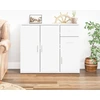 Image de vidaXL Sideboard Blanc 91x29,5x75 cm Bois composite