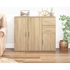 Image de vidaXL Sideboard chêne Sonoma 91x29,5x75 cm Matériau dérivé du bois