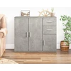 Image de vidaXL Sideboard gris béton 91x29,5x75cm bois composite