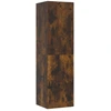 Image de vidaXL Armoire TV murale en chêne fumé 30,5x30x110 cm