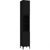 Image de vidaXL Armoire de salle de bain noire 30x30x190 cm Bois composite
