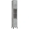 Image de vidaXL Armoire de salle de bain gris béton 30x30x190 cm Bois composite