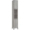 Image de vidaXL Armoire de salle de bain Gris Sonoma 30x30x190 cm Bois composite