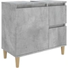 Image de vidaXL Armoire de salle de bain gris béton 65x33x60 cm Bois composite