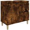 Image de vidaXL Armoire de salle de bain chêne fumé 65x33x60 cm Bois composite