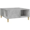 Image de vidaXL Table basse gris béton 80x80x36,5 cm Bois composite
