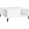 Image de vidaXL Table basse blanche 80x80x36,5 cm Bois composite