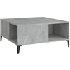 Image de vidaXL Table basse gris béton 80x80x36,5 cm Bois composite