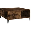 Image de vidaXL Table basse chêne fumé 80x80x36,5 cm Bois composite