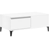 Image de vidaXL Table basse blanche 90x50x36,5 cm Bois composite