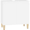 Image de vidaXL Meuble sous-lavabo blanc 58x33x60 cm bois composite