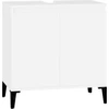 Image de vidaXL Meuble sous-lavabo blanc 58x33x60 cm bois composite