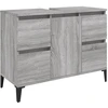 Image de vidaXL Armoire sous lavabo Gris Sonoma 80x33x60 cm Bois composite