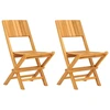 Image de vidaXL Chaises de jardin 2 pcs. Pliable 47x61x90 cm bois massif teck