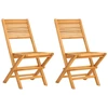 Image de vidaXL Chaises de jardin 2 pcs. Pliable 47x62x90 cm bois massif teck