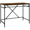 Image de vidaXL Bureau chêne fumé 100x50x75 cm bois composite et fer