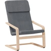 Image de vidaXL Fauteuil relax gris foncé Tissu