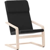 Image de vidaXL Fauteuil relax noir tissu