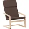 Image de vidaXL Fauteuil relax brun foncé Tissu