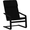 Image de vidaXL Fauteuil relax noir tissu