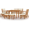 Image de vidaXL Ensemble de jardin 9 pièces avec coussins Bois massif Acacia