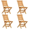 Image de vidaXL Chaises de jardin 4 pcs. Pliable 47x63x90 cm bois massif teck