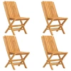 Image de vidaXL Chaises de jardin 4 pcs. Pliable 47x47x89 cm bois massif teck