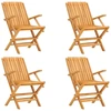 Image de vidaXL Chaises de jardin 4 pcs. Pliable 61x67x90 cm bois massif teck