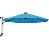 Image de vidaXL Parasol mural avec LED bleu mer 290 cm