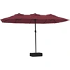 Image de vidaXL Double parasol rouge bordeaux 449x265 cm