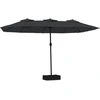 Image de vidaXL Double parasol noir 449x265 cm
